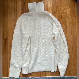 XXLT Paisley&Gray White Turtleneck Sweater
